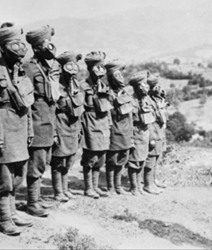 Gas Drill. Indian Army