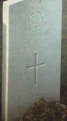 Alfred’S Gravestone In Sanctuary Wood