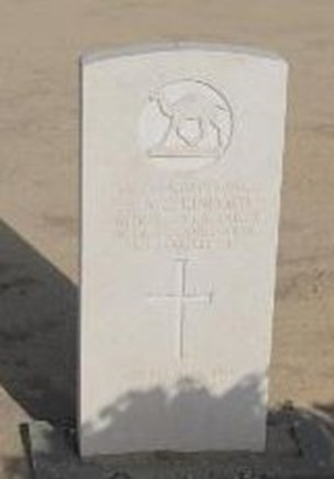 A Headstone To A Soldier Of The Imperial Camel Corps At Kantara War Memorial Cemetery.