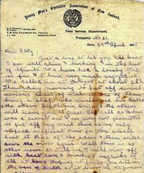 Martin Persson's Letter Home