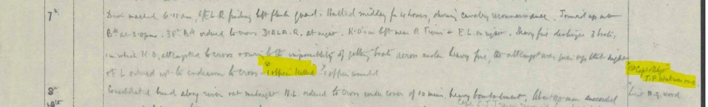 War Diary 7 March 1917