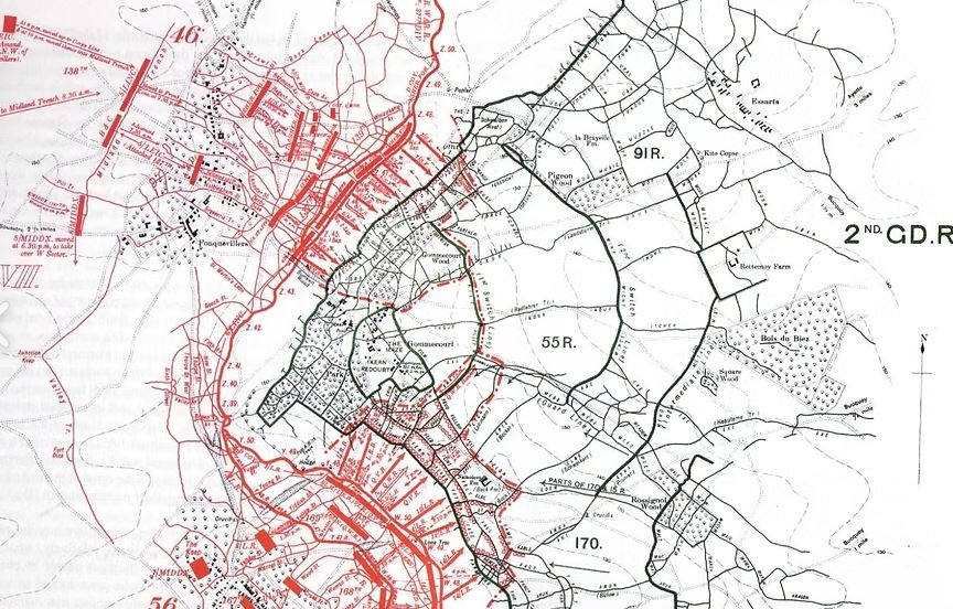 VII Corps On 1 July 1916