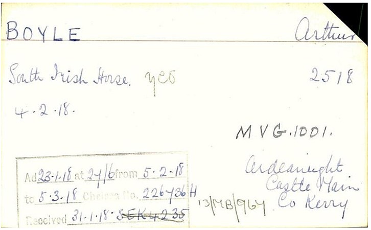 Arthur Boyle Medical Record