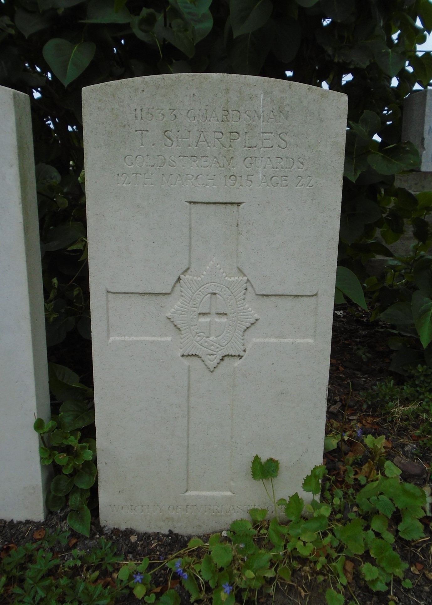 Guardsman Sharples’ Headstone