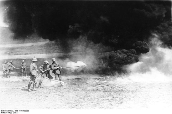 German Flamethrower In Use (Although Not Under Battle Conditions).