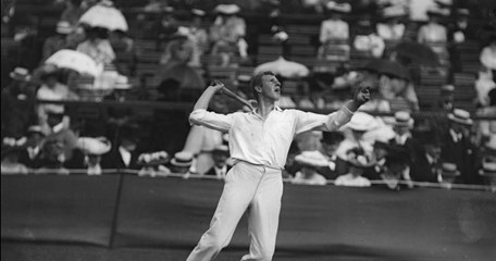 July 1908, Anthony Wilding Of New Zealand In Action During The Tennis Championships At Wimbledon