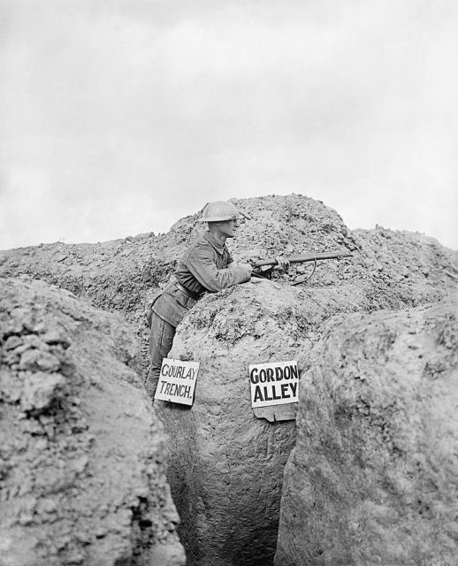 A Sentry At The Junction Of Gourlay Trench And Gordon Alley, Martinpuich, 28 August 1916