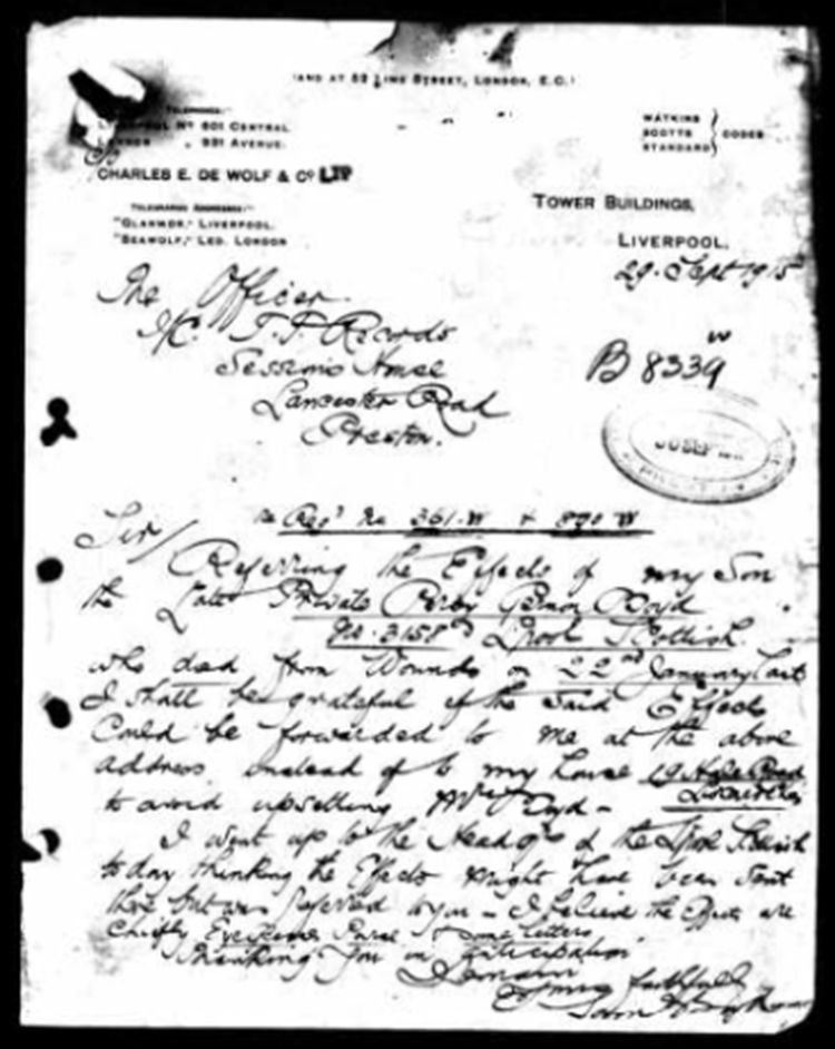 Percy Gernon Boyd Letter