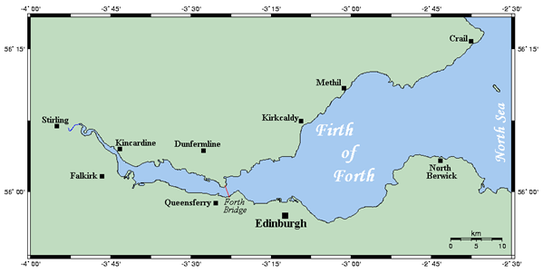 The Location Of May Island Is Shown At The Right Hand Edge Of The Map