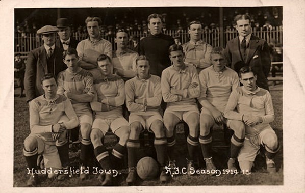 The Huddersfield Team Prior To Kick Off Against Bradford Park Avenue On 11 April 1914.