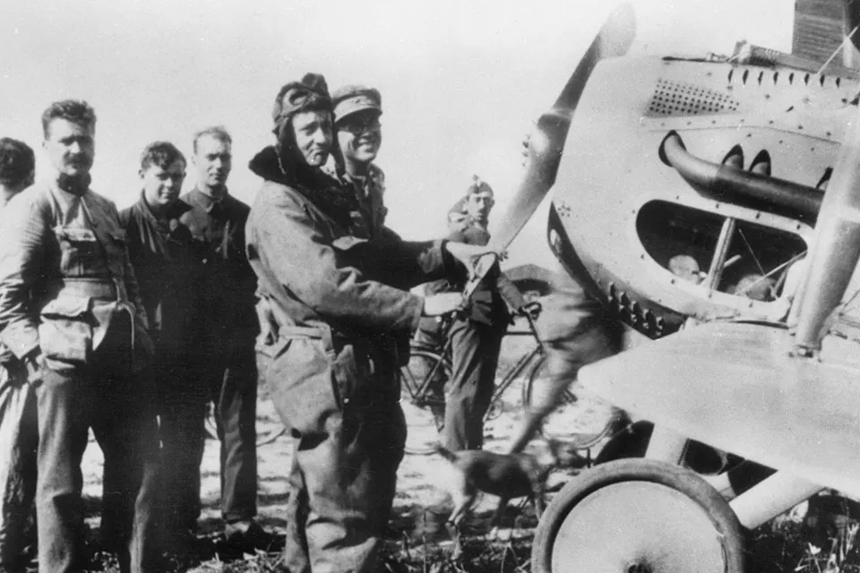 Guynemer Checks His Plane’S Propeller On September 10, 1917, Just Before What Would Become His Final Sortie. (Keystone France Gamma Keystone Via Getty Images)