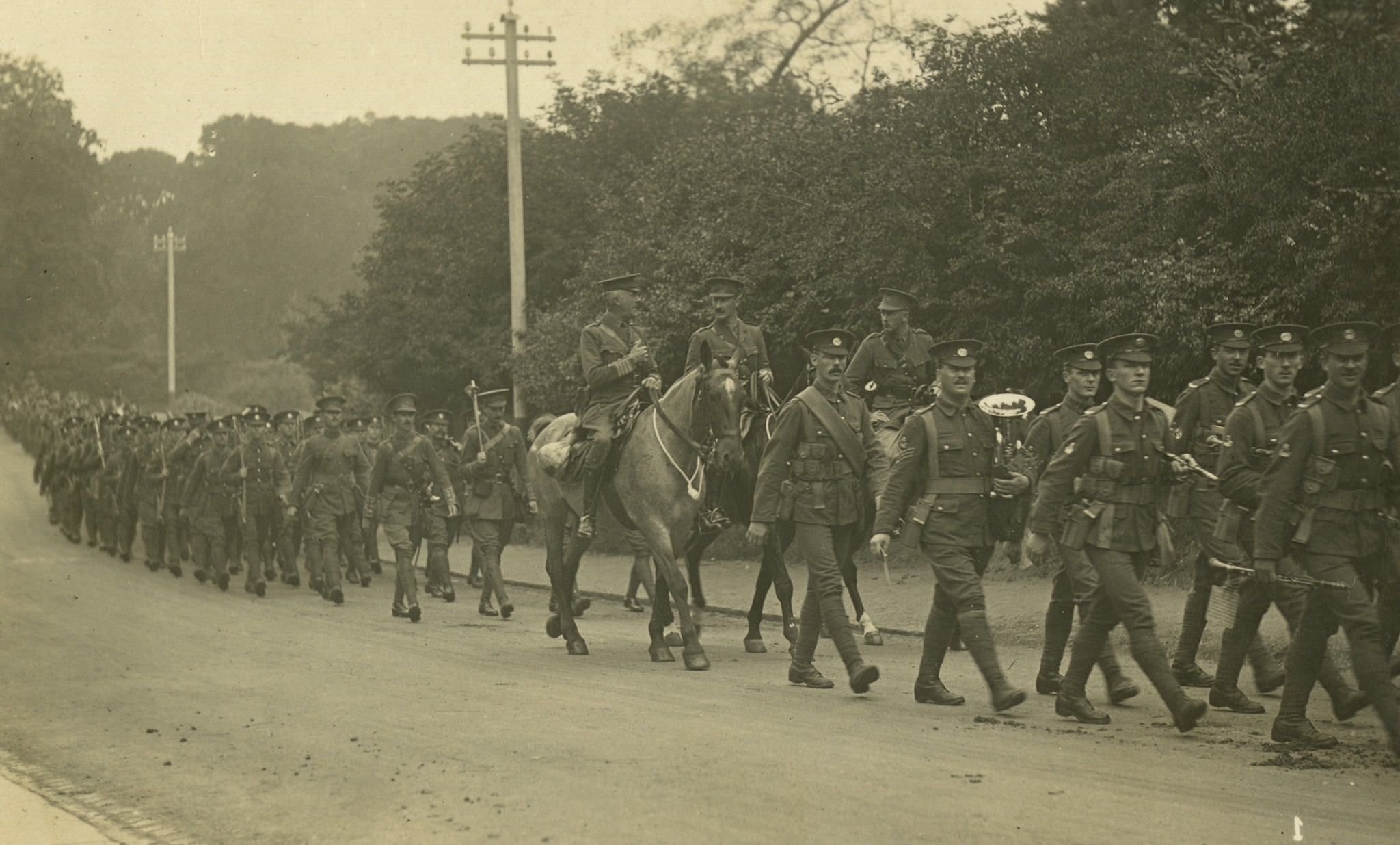 1St Battalion Marching Out Of Colchester On Way To Southampton