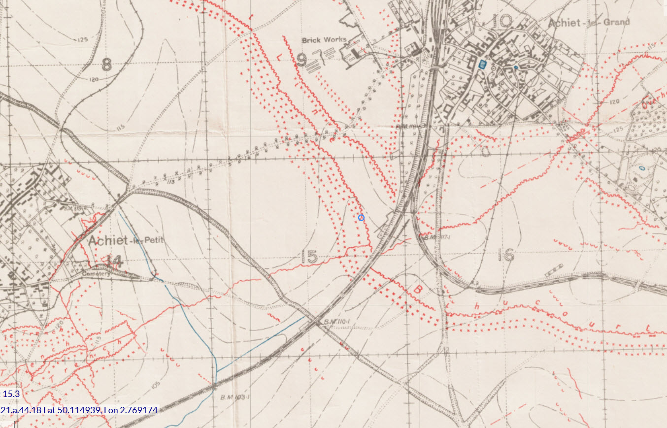 Area Where Captain Bilton Was Scouting When Killed In Action