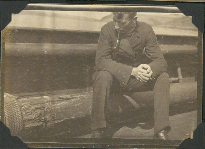 Photograph Provided To Blair By Sanders. Sander Aboard Helgoland, 1916.