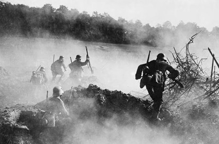 German Infantry Soldiers Engage In Combat During The Spring Offensive In France In 1918. (IWM Q47997)