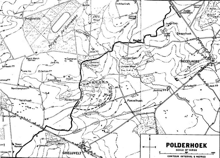 Polderhoek Chateau Map