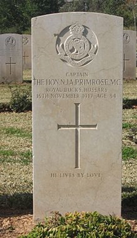 Neil Primrose's Headstone At Ramleh War Cemetery