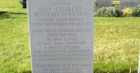 The Headstone For Guy Willock