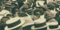 Detail from a recruitment gathering in Trinidad at the outset of the First World War