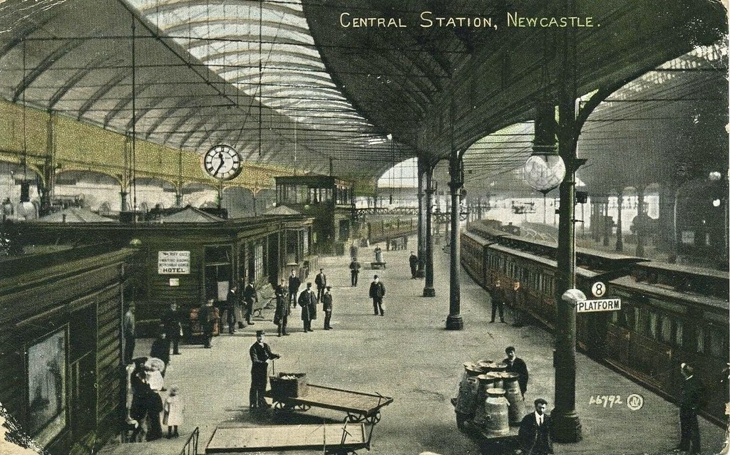Platform 8, Central Station, Newcastle 1908