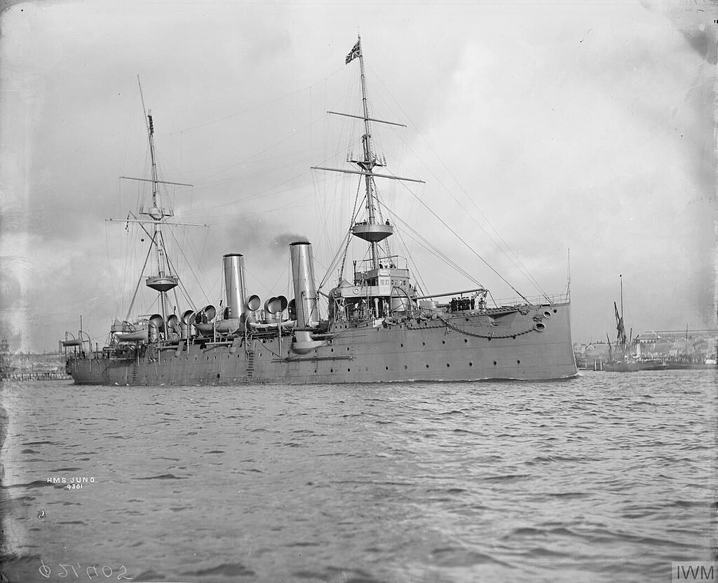 HMS Juno During The First World War IWM Photo Q21405