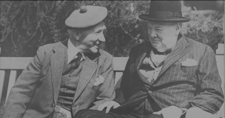 Harry Lauder With Winston Churchill At Strathaven.