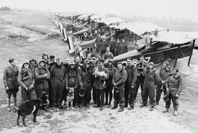 The Officers And Royal Aircraft Factory S.E.5A Scouts Of No. 85 Squadron At St Omer Aerodrome2