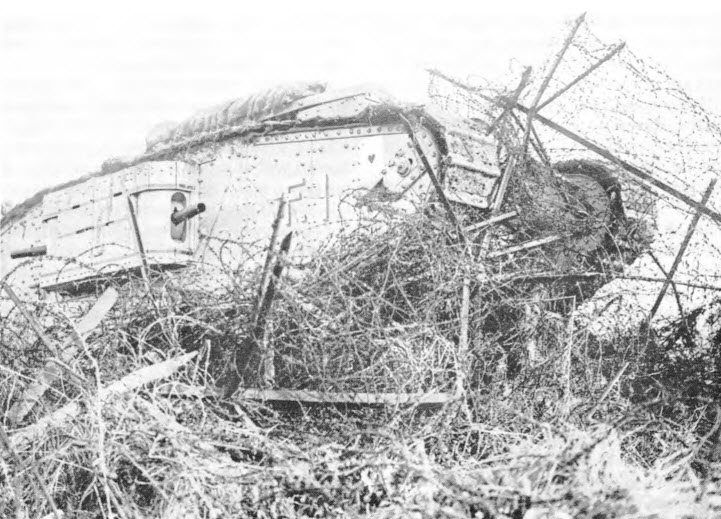 Tank Versus Barbed Wire, October 1918