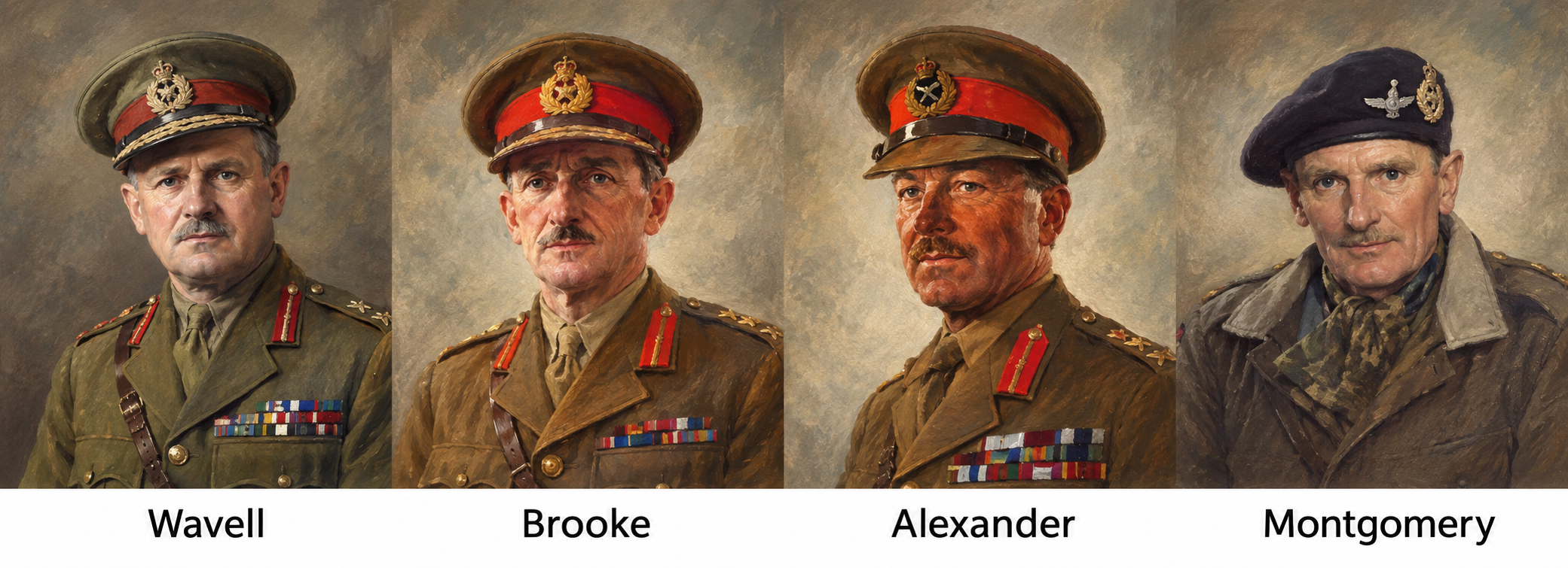CGPT WW2 Wavell, Brooke, Alexander, Montgomery
