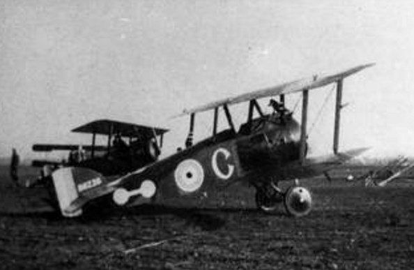 Sopwith Camel B6238 With Its Distinctive White Dumbbell Markings And Prominent ‘C’.