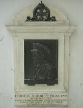 The Memorial To Field Marshal Sir Henry Wilson At Liverpool Street Station, London.