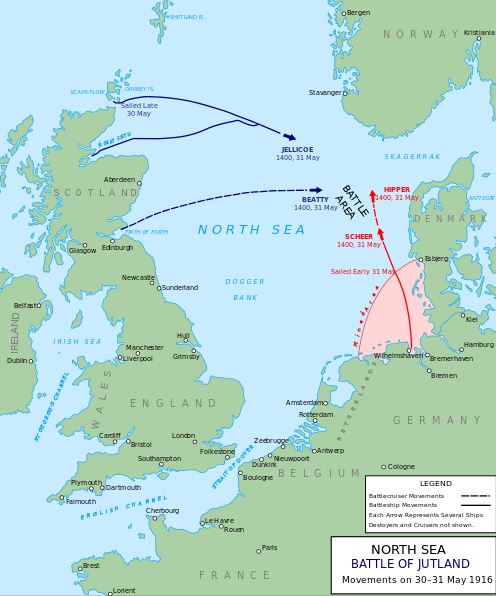 Battle Of Jutland Map