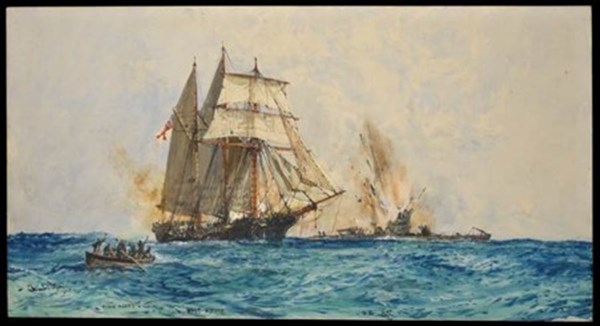 A Painting Of HMS Prize. National Maritime Museum