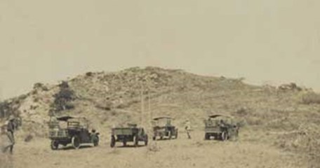 British Vehicles Below Latema Ridge After The Battle For Latema Reata Nek