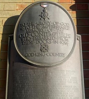 The Old Contemptibles Plaque near Dock 4