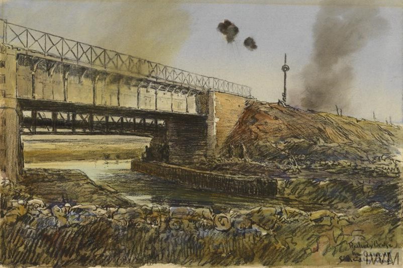 The Railway Bridge Near Cuinchy By E. Handley Read.