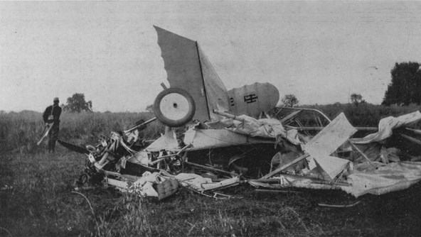 The Wreckage Of The Aircraft Warneford Was Flying On 17 June, From The Illustrated London News Dated 26 June 1915.