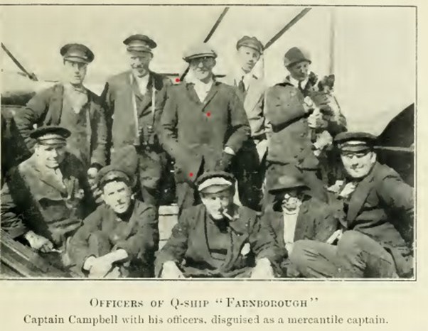 Captain Campbell, Disguised As A Mercantile Captain, And Farnborough’S Officers