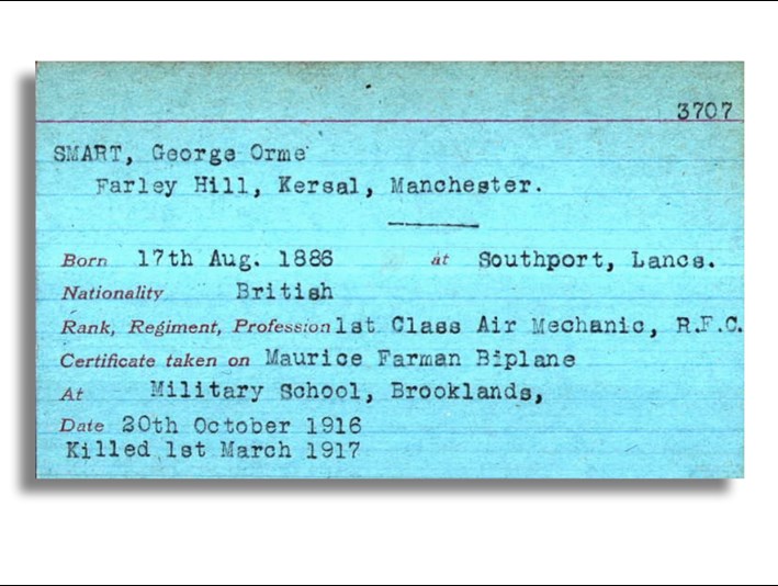 George Orme Smart Certificate