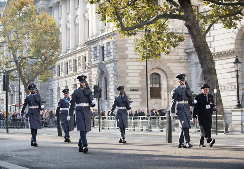 A Contingent From The Raf Provided The Guard