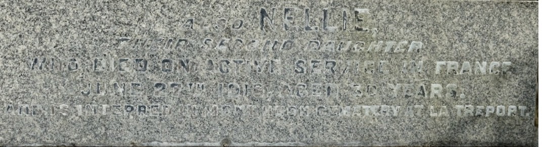 Nellie Taylor Commemorated On The War Memorial In Southport In Lancashire