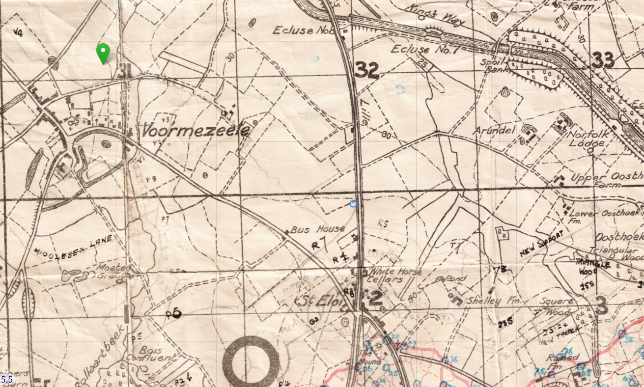 Area Around St Eloi In 1917 (Spoil Bank Towards The Top Right)