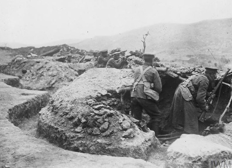 Infantry Manning Part Of The 10Th (Irish) Division's Line On The Kosturino Ridge, December 1915. (IWM Q 62966)