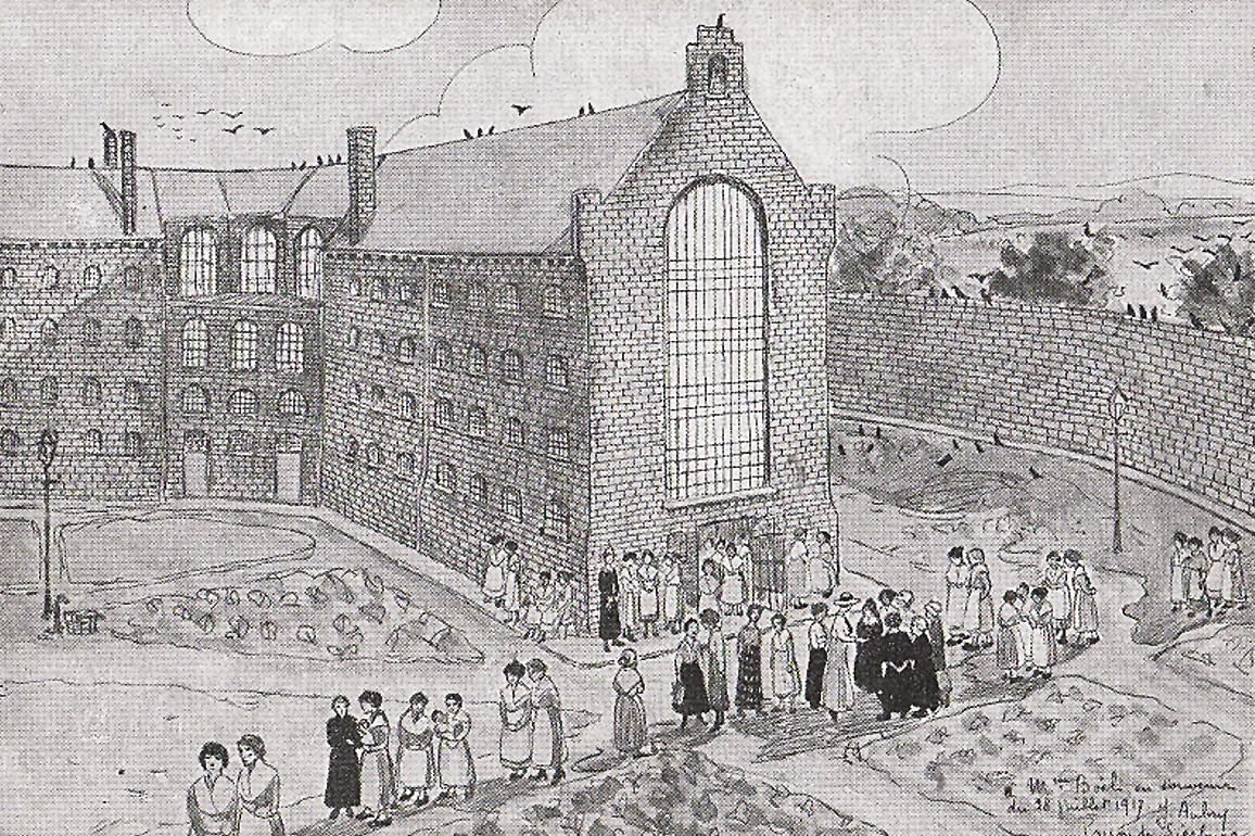 A Drawing Of Women Prisoners In Siegburg Prison Made In July 1917 (Drawing By Yvonne Aubry)