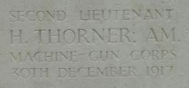 A Close Up Of The Detail On Thorner's Headstone