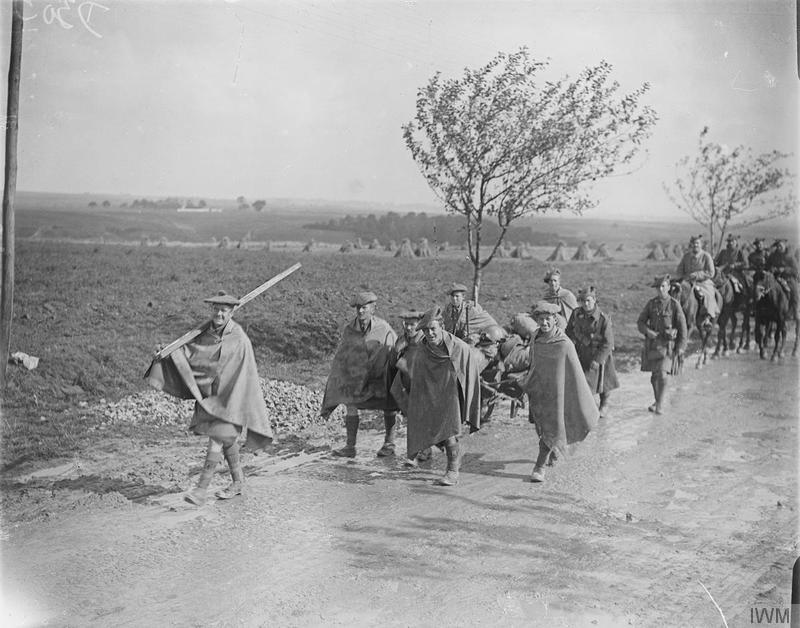 Men Of The Royal Scots Marching On The Somme In 1916