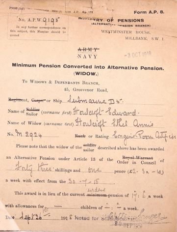 Naval Ledger For Edward Houldcroft