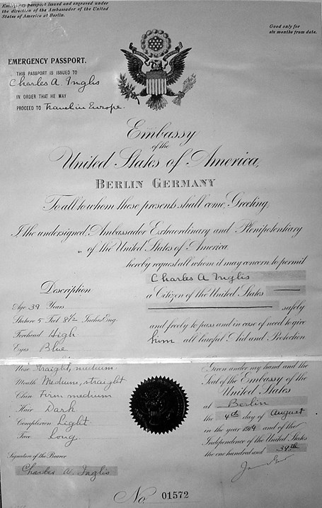 Carl Lody's Passport