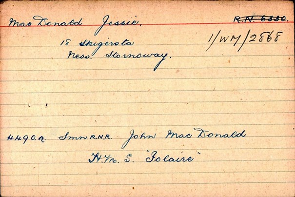 Pension Record Card For John And Jessie