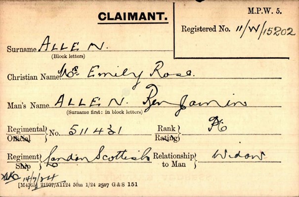 A 'Finders Card' Allen